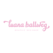 Pink text - a logo that says Luana Ballweg Graphic Design.