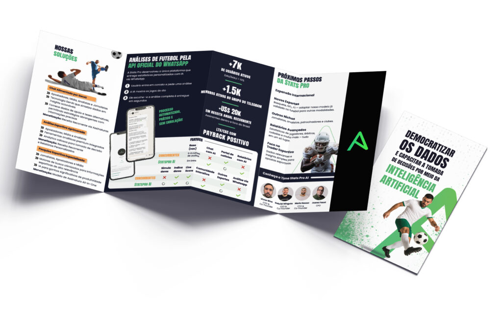 A brochure for a sports analytics company.